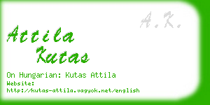 attila kutas business card